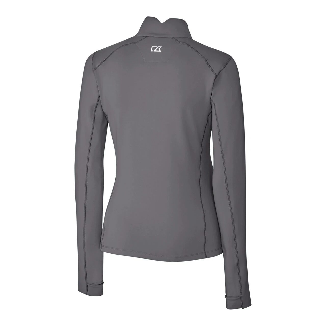 Women's Miami Marlins Cutter & Buck Gray DryTec Traverse Stretch Quarter-Zip Pullover Top - Image 3