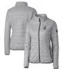 Women's Miami Marlins Cutter & Buck Gray Rainier PrimaLoft Eco Full-Zip Puffer Jacket