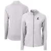 Women's Miami Marlins Cutter & Buck Heather Gray Adapt Eco Knit Raglan Full-Zip Jacket