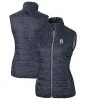 Women's Detroit Tigers Cutter & Buck Heather Navy Rainier PrimaLoft Eco Full-Zip Puffer Vest