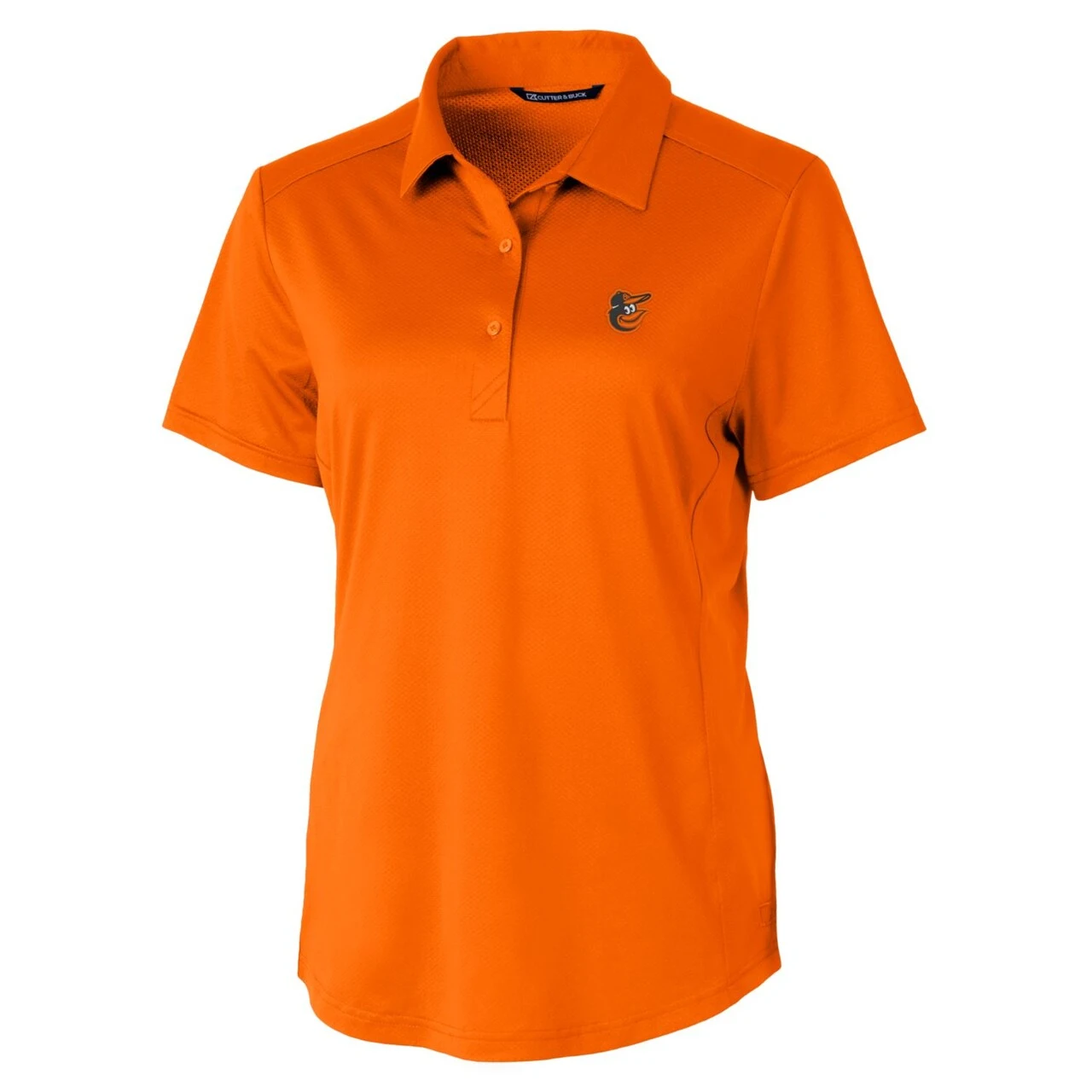 Women's Baltimore Orioles Cutter & Buck Heather Orange Prospect Textured Stretch Polo - Image 2