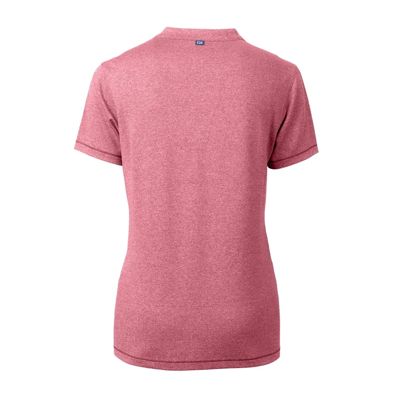 Women's Cincinnati Reds Cutter & Buck Heather Red DryTec Forge Stretch V-Neck Blade Top - Image 3