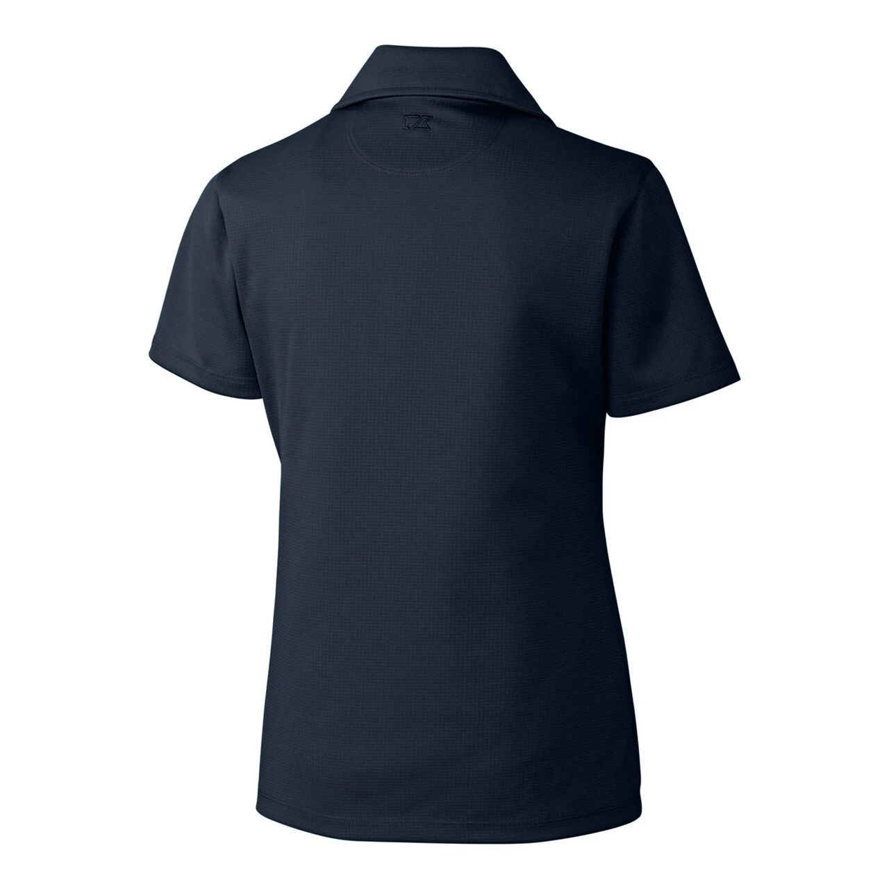Women's Atlanta Braves Cutter & Buck Navy Americana Logo DryTec Genre Textured Solid Polo - Image 3