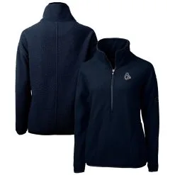Women's Baltimore Orioles Cutter & Buck Navy Americana Logo Cascade Eco Sherpa Fleece Half-Zip Pullover Jacket