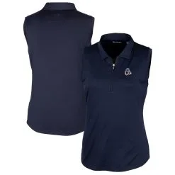 Women's Baltimore Orioles Cutter & Buck Navy Americana Logo DryTec Forge Stretch Sleeveless Polo