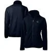 Women's Cincinnati Reds Cutter & Buck Navy Americana Logo Cascade Eco Sherpa Full-Zip Fleece Jacket