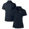 Women's Cincinnati Reds Cutter & Buck Navy Americana Logo DryTec Genre Textured Solid Polo