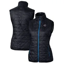Women's Cincinnati Reds Cutter & Buck Navy Americana Logo Rainier PrimaLoft Womens Eco Insulated Full-Zip Puffer Vest