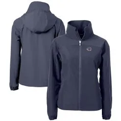 Women's Cincinnati Reds Cutter & Buck Navy Charter Eco Recycled Full-Zip Jacket