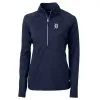 Women's Detroit Tigers Cutter & Buck Navy Adapt Eco Knit Stretch Half-Zip Pullover Top