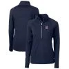 Women's Detroit Tigers Cutter & Buck Navy Americana Logo Adapt Eco Knit Stretch Recycled Half-Zip Pullover Top
