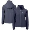 Women's Detroit Tigers Cutter & Buck Navy Charter Eco Recycled Full-Zip Jacket
