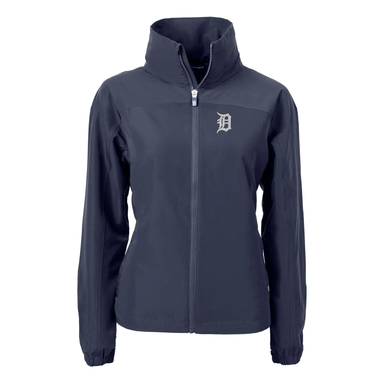 Women's Detroit Tigers Cutter & Buck Navy Charter Eco Recycled Full-Zip Jacket - Image 2