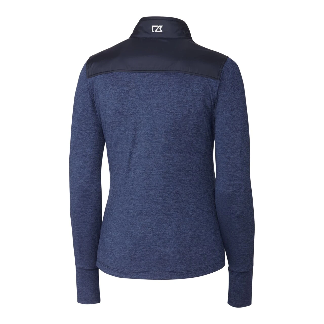 Women's Detroit Tigers Cutter & Buck Navy DryTec Stealth Hybrid Quilted Full-Zip Windbreaker Jacket - Image 3