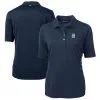 Women's Detroit Tigers Cutter & Buck Navy DryTec Virtue Eco Pique Recycled Polo