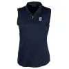 Women's Detroit Tigers Cutter & Buck Navy Forge Sleeveless Polo