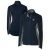 Women's Miami Marlins Cutter & Buck Navy Americana Logo Navigate Softshell Full-Zip Jacket