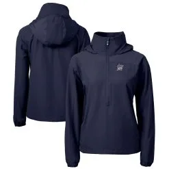 Women's Miami Marlins Cutter & Buck Navy Charter Eco Recycled Anorak Jacket