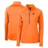 Women's Baltimore Orioles Cutter & Buck Orange Adapt Eco Knit Stretch Recycled Half-Zip Pullover Top