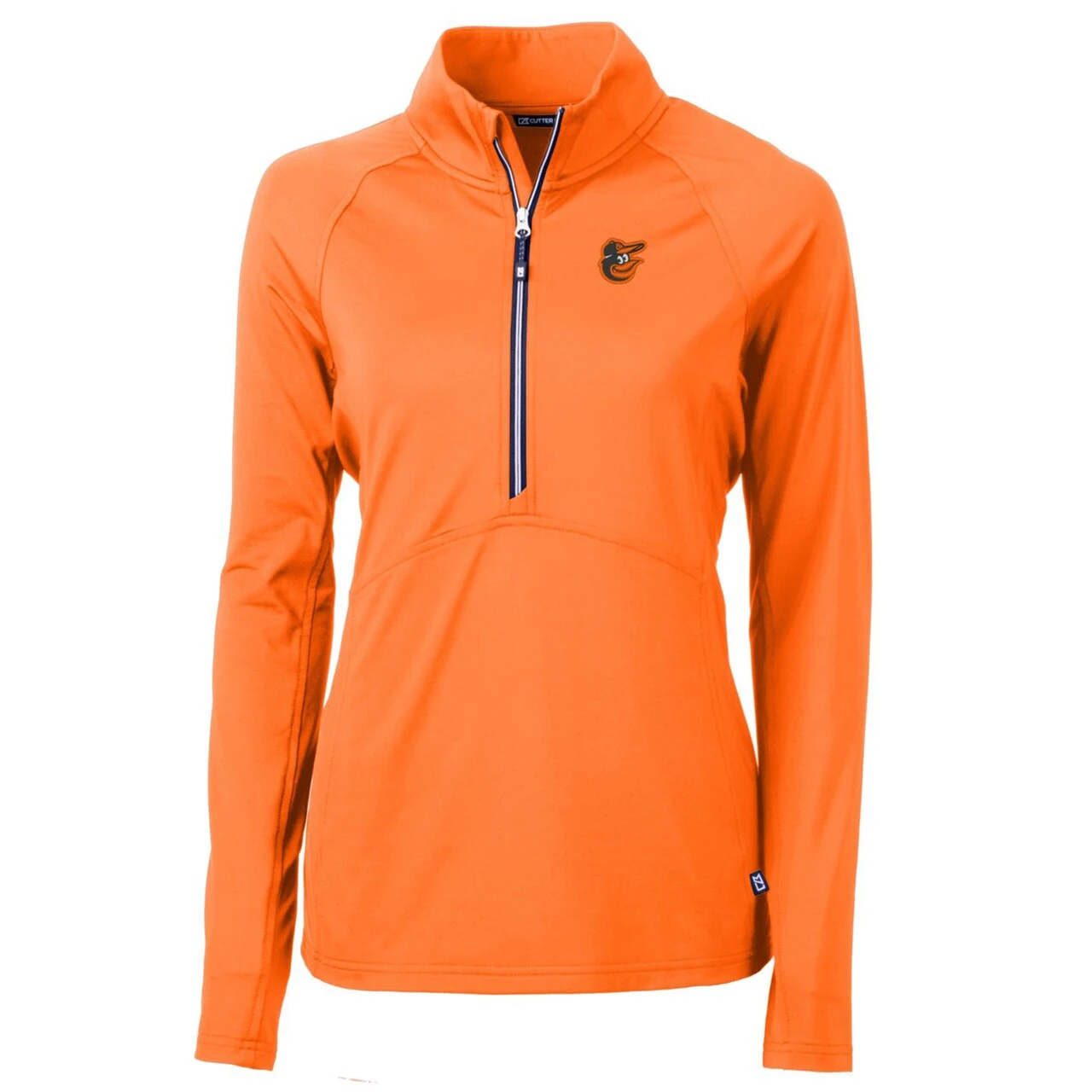 Women's Baltimore Orioles Cutter & Buck Orange Adapt Eco Knit Stretch Recycled Half-Zip Pullover Top - Image 2