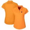 Women's Detroit Tigers Cutter & Buck Orange DryTec Forge Stretch Polo