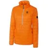 Women's Detroit Tigers Cutter & Buck Orange Rainier Half-Zip Popover Jacket
