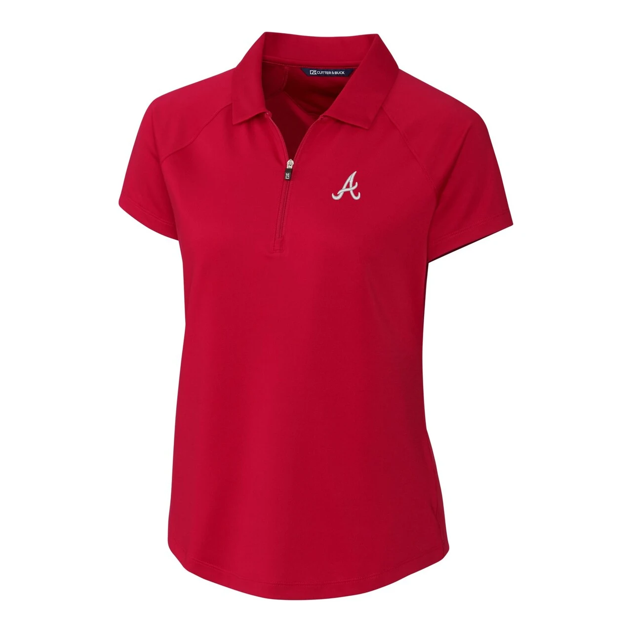 Women's Atlanta Braves Cutter & Buck Red DryTec Forge Stretch Polo - Image 2