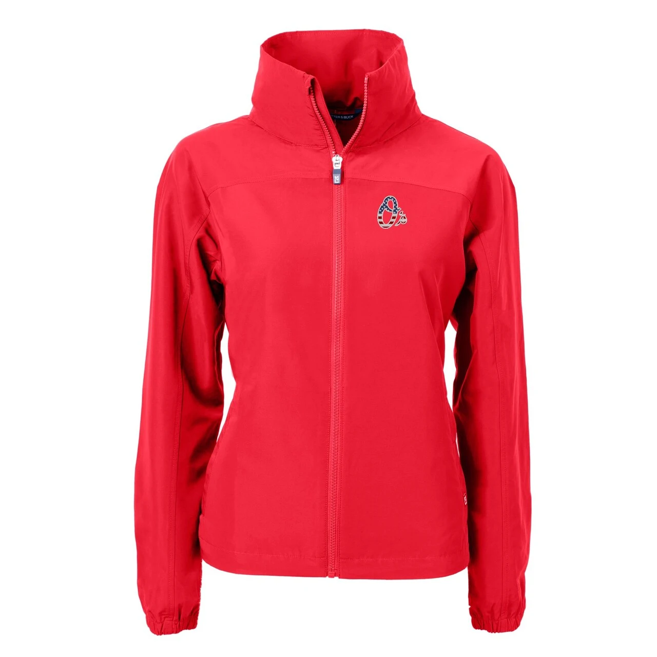 Women's Baltimore Orioles Cutter & Buck Red Charter Eco Recycled Full-Zip Jacket - Image 2