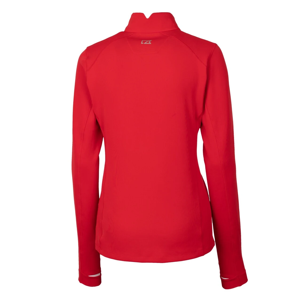 Women's Cincinnati Reds Cutter & Buck Red DryTec Traverse Stretch Quarter-Zip Pullover Top - Image 3