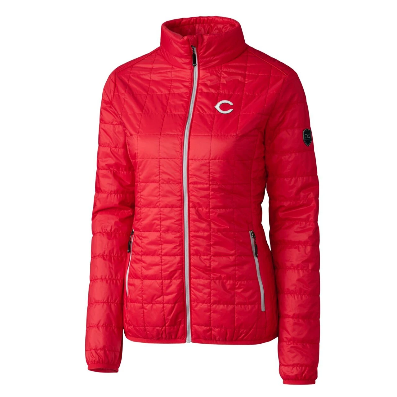 Women's Cincinnati Reds Cutter & Buck Red Rainier PrimaLoft Eco Full-Zip Puffer Jacket - Image 2