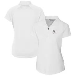 Women's Baltimore Orioles Cutter & Buck White Americana Logo DryTec Forge Stretch Polo