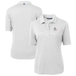 Women's Baltimore Orioles Cutter & Buck White Americana Logo DryTec Virtue Eco Pique Recycled Polo