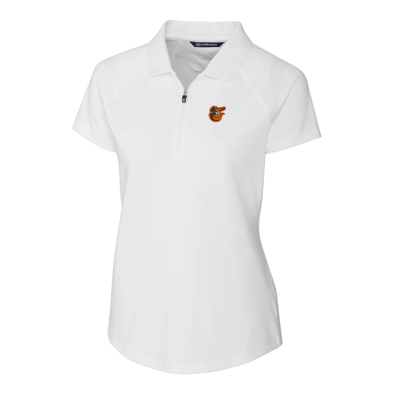 Women's Baltimore Orioles Cutter & Buck White DryTec Forge Stretch Polo - Image 2