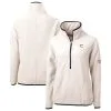 Women's Cincinnati Reds Cutter & Buck White Americana Logo Cascade Eco Sherpa Fleece Half-Zip Pullover Jacket