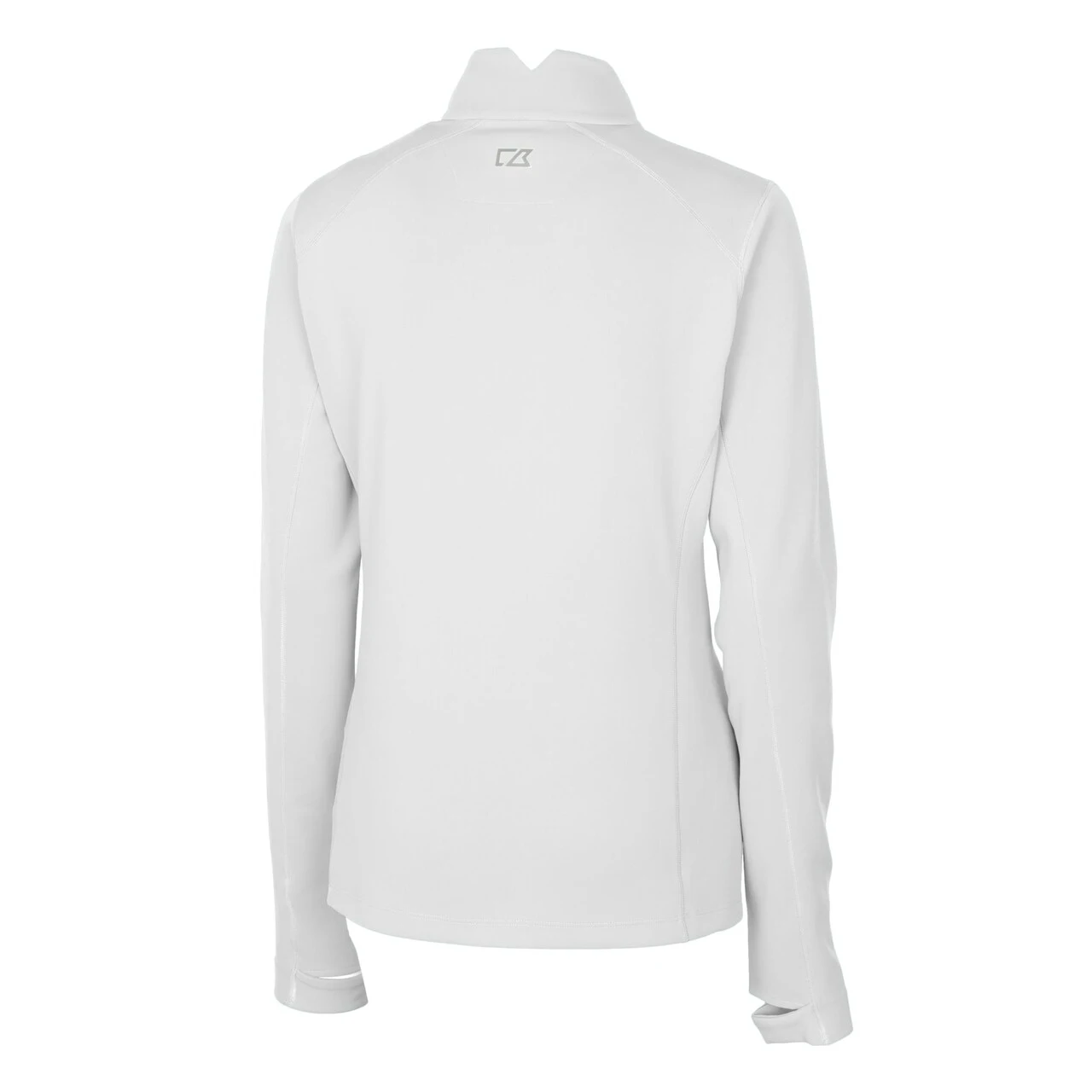 Women's Cincinnati Reds Cutter & Buck White DryTec Traverse Stretch Quarter-Zip Pullover Top - Image 3