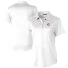 Women's Cincinnati Reds Cutter & Buck White Prospect Textured Stretch Polo
