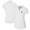 Women's Miami Marlins Cutter & Buck White DryTec Forge Stretch Polo