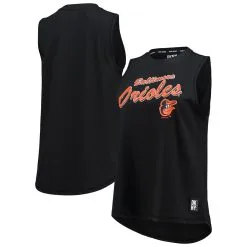 Women's Baltimore Orioles DKNY Sport Black Marcie Tank Top