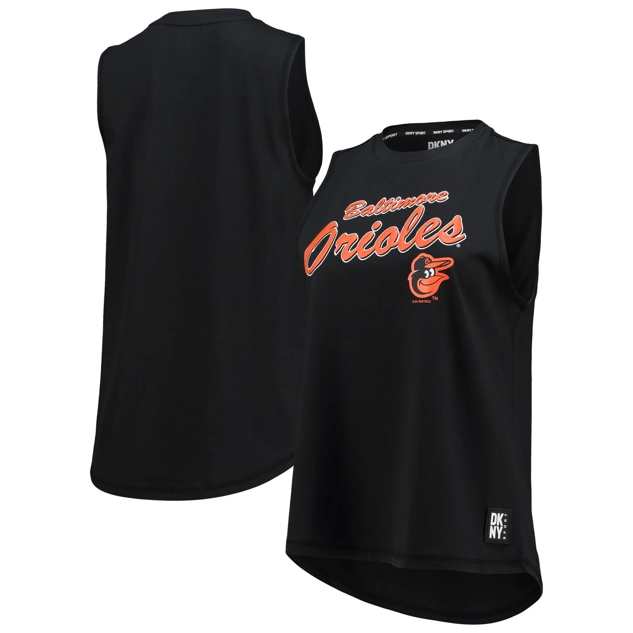Women's Baltimore Orioles DKNY Sport Black Marcie Tank Top