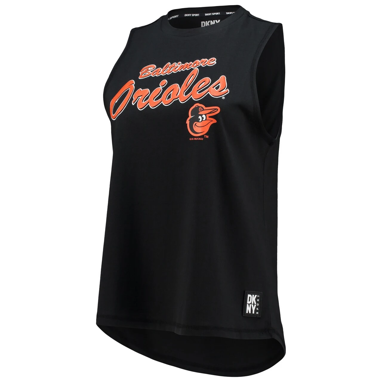 Women's Baltimore Orioles DKNY Sport Black Marcie Tank Top - Image 2