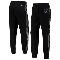 Women's Miami Marlins DKNY Sport Black Brooke Jogger Pants