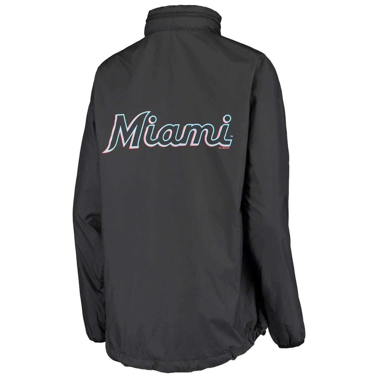 Women's Miami Marlins DKNY Sport Black The Stadium Full-Zip Jacket - Image 3