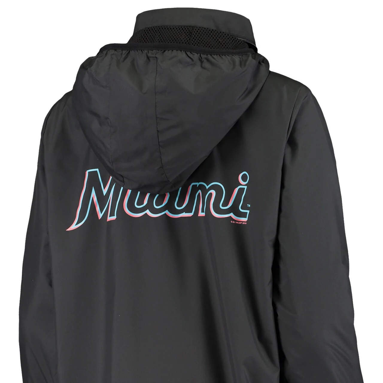 Women's Miami Marlins DKNY Sport Black The Stadium Full-Zip Jacket - Image 4