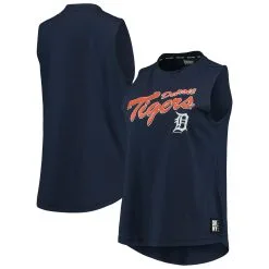Women's Detroit Tigers DKNY Sport Navy Marcie Tank Top