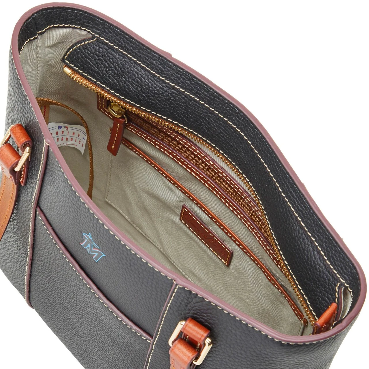 Women's Miami Marlins Dooney & Bourke Pebble Lexington Shopper Purse - Image 4