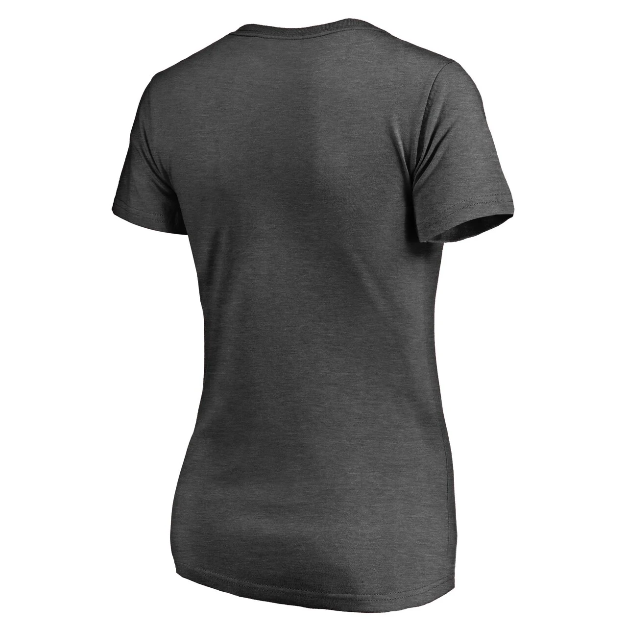 Women's Cincinnati Reds Fanatics Branded Ash Charcoal Stack V-Neck T-Shirt - Image 3