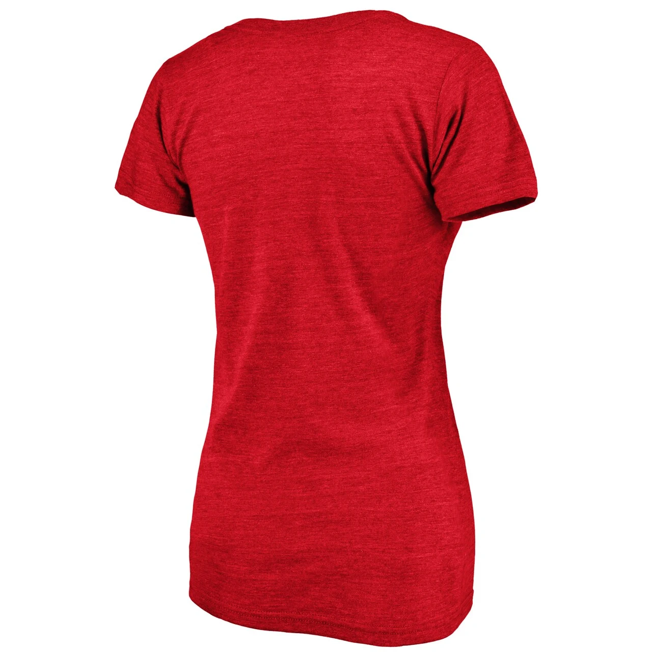 Women's Cincinnati Reds Fanatics Branded Heathered Red Core Weathered Tri-Blend V-Neck T-Shirt - Image 3