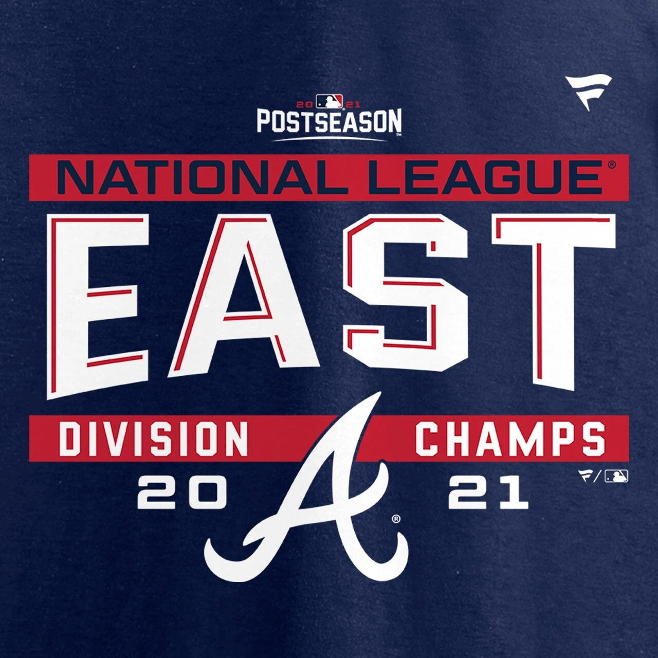 Women's Atlanta Braves Fanatics Branded Navy 2021 NL East Division Champions Locker Room V-Neck T-Shirt - Image 4