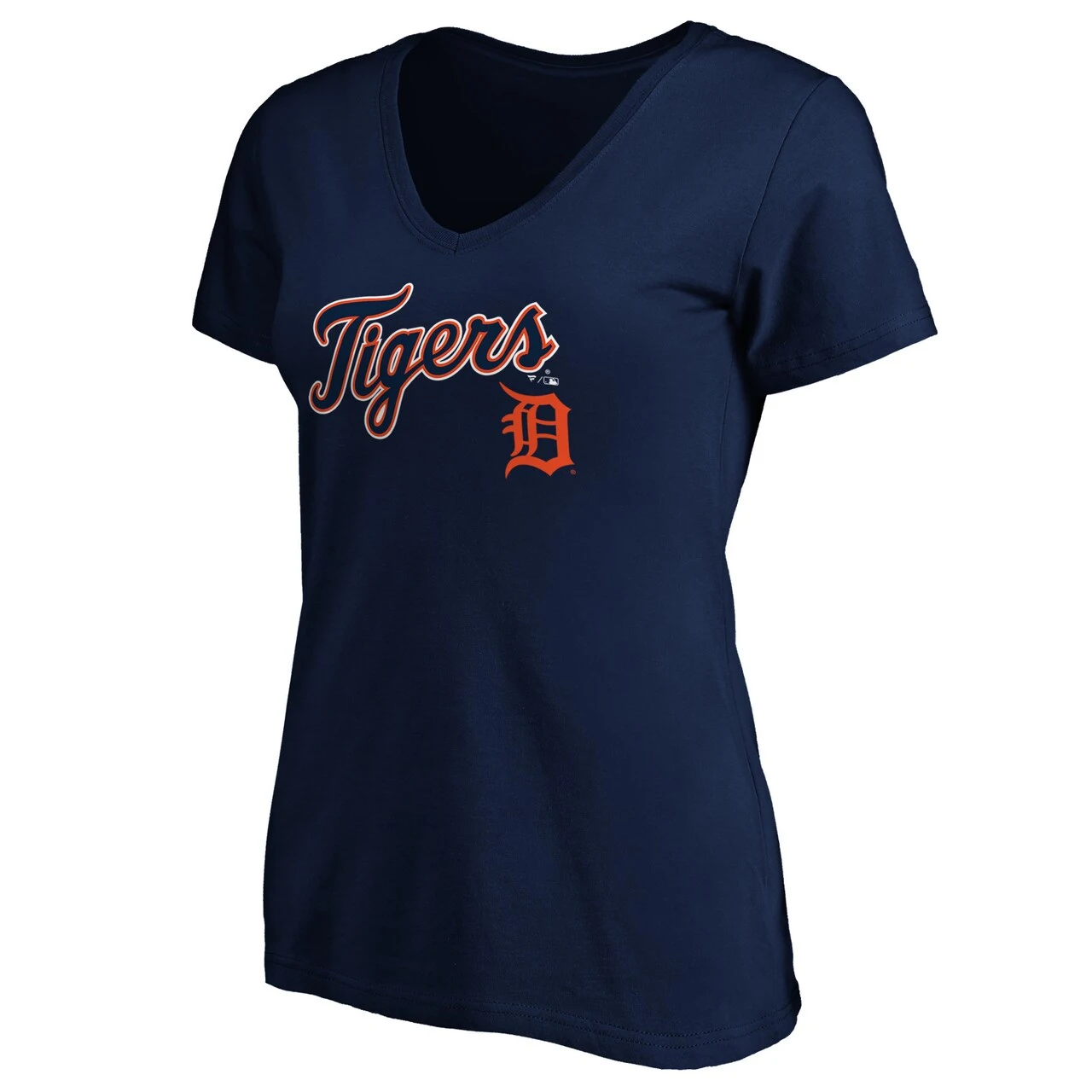 Women's Detroit Tigers Fanatics Branded Navy Team Logo Lockup V-Neck T-Shirt - Image 2