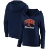 Women's Detroit Tigers Fanatics Branded Navy Victory Script Crossover Neck Pullover Hoodie